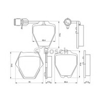 Комплект гальмівних колодок, дискове гальмо BOSCH 0 986 424 689