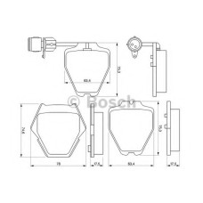 Комплект гальмівних колодок, дискове гальмо BOSCH 0 986 424 689