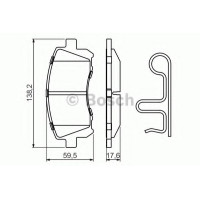 Комплект гальмівних колодок, дискове гальмо BOSCH 0 986 424 700