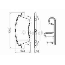 Комплект гальмівних колодок, дискове гальмо BOSCH 0 986 424 700