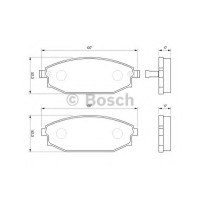 Комплект гальмівних колодок, дискове гальмо BOSCH 0 986 424 727