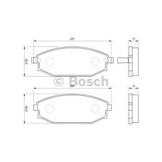 Комплект гальмівних колодок, дискове гальмо BOSCH 0 986 424 727