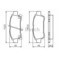 Комплект гальмівних колодок, дискове гальмо BOSCH 0 986 424 762