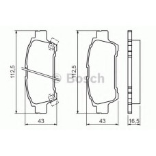 Комплект гальмівних колодок, дискове гальмо BOSCH 0 986 424 762