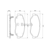 Комплект гальмівних колодок, дискове гальмо BOSCH 0 986 424 809