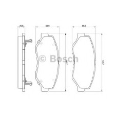 Комплект гальмівних колодок, дискове гальмо BOSCH 0 986 424 809