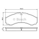 Комплект гальмівних колодок, дискове гальмо BOSCH 0 986 424 833