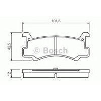 Комплект гальмівних колодок, дискове гальмо BOSCH 0 986 460 080