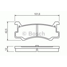 Комплект гальмівних колодок, дискове гальмо BOSCH 0 986 460 080