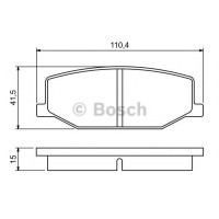 Комплект гальмівних колодок, дискове гальмо BOSCH 0 986 460 935