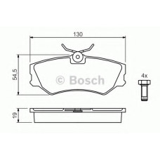 Комплект гальмівних колодок, дискове гальмо BOSCH 0 986 460 941
