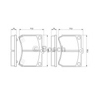 Комплект гальмівних колодок, дискове гальмо BOSCH 0 986 460 974