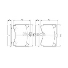 Комплект гальмівних колодок, дискове гальмо BOSCH 0 986 460 974