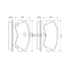 Комплект гальмівних колодок, дискове гальмо BOSCH 0 986 460 978