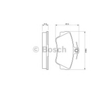 Комплект гальмівних колодок, дискове гальмо BOSCH 0 986 460 989