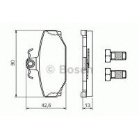 Комплект гальмівних колодок, дискове гальмо BOSCH 0 986 460 995