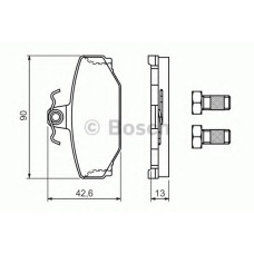 Комплект гальмівних колодок, дискове гальмо BOSCH 0 986 460 995