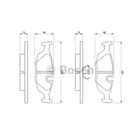 Комплект гальмівних колодок, дискове гальмо BOSCH 0 986 460 996