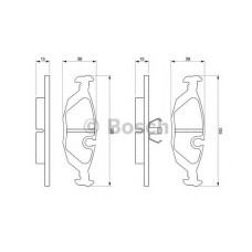 Комплект гальмівних колодок, дискове гальмо BOSCH 0 986 460 996