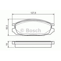 Комплект гальмівних колодок, дискове гальмо BOSCH 0 986 461 133