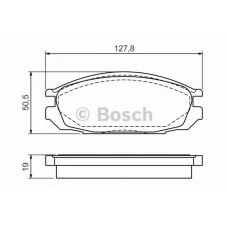 Комплект гальмівних колодок, дискове гальмо BOSCH 0 986 461 133