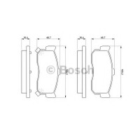Комплект гальмівних колодок, дискове гальмо BOSCH 0 986 461 144