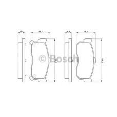 Комплект гальмівних колодок, дискове гальмо BOSCH 0 986 461 144