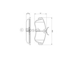 Комплект гальмівних колодок, дискове гальмо BOSCH 0 986 461 147