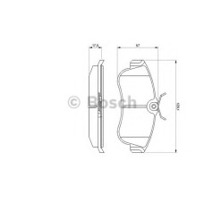 Комплект гальмівних колодок, дискове гальмо BOSCH 0 986 461 147