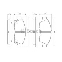 Комплект гальмівних колодок, дискове гальмо BOSCH 0 986 461 759