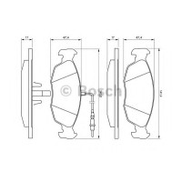 Комплект гальмівних колодок, дискове гальмо BOSCH 0 986 461 764