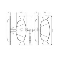 Комплект гальмівних колодок, дискове гальмо BOSCH 0 986 461 764