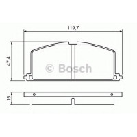 Комплект гальмівних колодок, дискове гальмо BOSCH 0 986 468 701