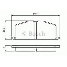 Комплект гальмівних колодок, дискове гальмо BOSCH 0 986 468 701