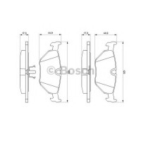 Комплект гальмівних колодок, дискове гальмо BOSCH 0 986 469 960