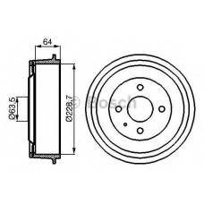 Гальмівний барабан BOSCH 0 986 477 012