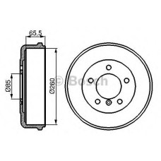 Гальмівний барабан BOSCH 0 986 477 038