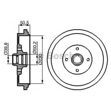 Гальмівний барабан BOSCH 0 986 477 042