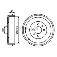 Гальмівний барабан BOSCH 0 986 477 088