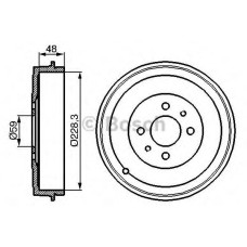 Гальмівний барабан BOSCH 0 986 477 088