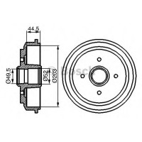 Гальмівний барабан BOSCH 0 986 477 149