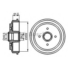Гальмівний барабан BOSCH 0 986 477 149