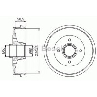 Гальмівний барабан BOSCH 0 986 477 172