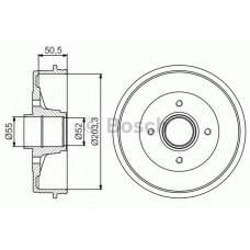 Гальмівний барабан BOSCH 0 986 477 172