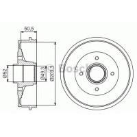 Гальмівний барабан BOSCH 0 986 477 196