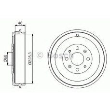 Гальмівний барабан BOSCH 0 986 477 208