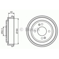 Гальмівний барабан BOSCH 0 986 477 216