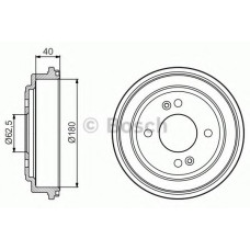 Гальмівний барабан BOSCH 0 986 477 216