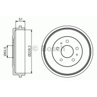 Гальмівний барабан BOSCH 0 986 477 219