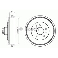Гальмівний барабан BOSCH 0 986 477 219